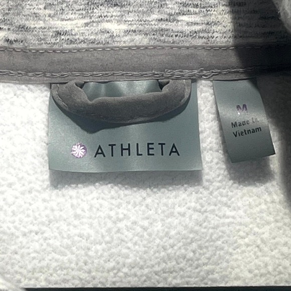 Athleta Stronger Vest‎ Womens Medium Gray Spacedye Stretch Workout Gym Training - Picture 3 of 13